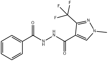 N'-BENZOYL-1-METHYL-3-(TRIFLUOROMETHYL)-1H-PYRAZOLE-4-CARBOHYDRAZIDE 结构式