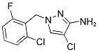 4-CHLORO-1-(2-CHLORO-6-FLUORO-BENZYL)-1H-PYRAZOL-3-YLAMINE 结构式