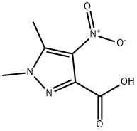 1,5-二甲基-4-硝基-1H-吡唑-3-羧酸 结构式