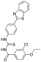 N-({[4-(1,3-BENZOTHIAZOL-2-YL)PHENYL]AMINO}CARBONOTHIOYL)-3-CHLORO-4-ETHOXYBENZAMIDE 结构式
