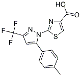 2-[5-(4-METHYLPHENYL)-3-(TRIFLUOROMETHYL)-1H-PYRAZOL-1-YL]-1,3-THIAZOLE-4-CARBOXYLIC ACID 结构式