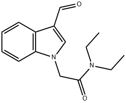 N,N-二乙基-2-(3-甲酰基-1H-吲哚-1-基)乙酰胺 结构式