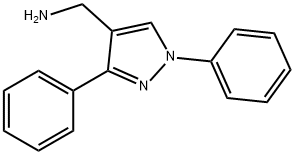 4-吡唑甲胺,1,3-二苯基- 结构式