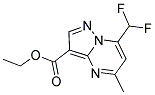 7-DIFLUOROMETHYL-5-METHYL-PYRAZOLO[1,5-A]PYRIMIDINE-3-CARBOXYLIC ACID ETHYL ESTER 结构式