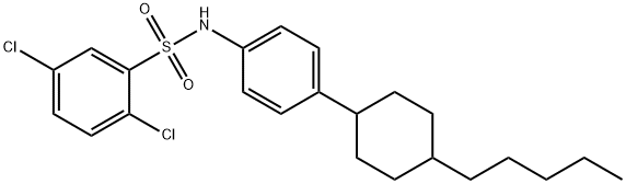 2,5-DICHLORO-N-[4-(4-PENTYLCYCLOHEXYL)PHENYL]BENZENESULFONAMIDE 结构式