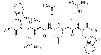 H-TYR-GLN-SER-LEU-ARG-TRP-NH2 ACETATE SALT 结构式