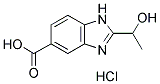 2-(1-HYDROXY-ETHYL)-1 H-BENZOIMIDAZOLE-5-CARBOXYLIC ACID HYDROCHLORIDE 结构式