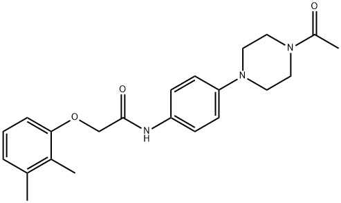 N-(4-(4-ACETYLPIPERAZIN-1-YL)PHENYL)-2-(2,3-DIMETHYLPHENOXY)ACETAMIDE 结构式