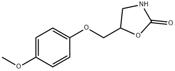 5-(4-Methoxy-phenoxymethyl)-oxazolidin-2-one 结构式