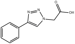 2-(4-苯基-1H-1,2,3-三唑-1-基)乙酸 结构式