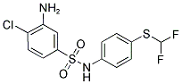 3-AMINO-4-CHLORO-N-(4-DIFLUOROMETHYLSULFANYL-PHENYL)-BENZENESULFONAMIDE 结构式
