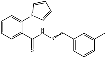 N'-[(Z)-(3-METHYLPHENYL)METHYLIDENE]-2-(1H-PYRROL-1-YL)BENZENECARBOHYDRAZIDE 结构式