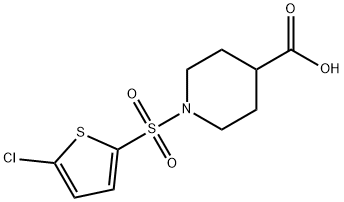 1-((5-CHLOROTHIOPHEN-2-YL)SULFONYL)PIPERIDINE-4-CARBOXYLIC ACID 结构式