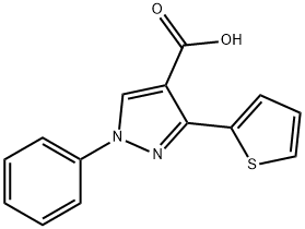 1-苯基-3-(噻吩-2-基)-1H-吡唑-4-羧酸 结构式