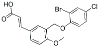 (2E)-3-(3-[(2-BROMO-4-CHLOROPHENOXY)METHYL]-4-METHOXYPHENYL)-2-PROPENOIC ACID 结构式