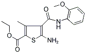 5-AMINO-4-(2-METHOXY-PHENYLCARBAMOYL)-3-METHYL-THIOPHENE-2-CARBOXYLIC ACID ETHYL ESTER 结构式