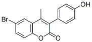 6-BROMO-3(4'-HYDROXYPHENYL)-4-METHYLCOUMARIN 结构式