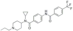 N-CYCLOPROPYL-N-(1-PROPYLPIPERIDIN-4-YL)-4-[(4-(TRIFLUOROMETHYL)BENZOYL)AMINO]BENZAMIDE 结构式