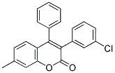 3(3'-CHLOROPHENYL)-7-METHYL-4-PHENYLCOUMARIN 结构式