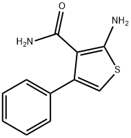 2-氨基-4-苯基噻吩-3-甲酰胺 结构式