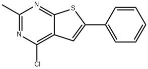 4-CHLORO-2-METHYL-6-PHENYL-THIENO[2,3-D]PYRIMIDINE 结构式