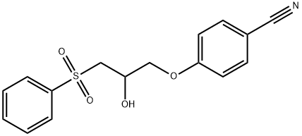 4-(2-羟基-3-(苯磺酰基)丙氧基)苯甲腈 结构式