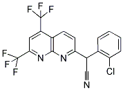 2-[5,7-BIS(TRIFLUOROMETHYL)[1,8]NAPHTHYRIDIN-2-YL]-2-(2-CHLOROPHENYL)ACETONITRILE 结构式