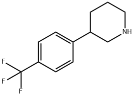 3-(4-三氟甲基苯基)哌啶盐酸盐 结构式