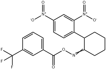2,4-DINITRO-1-[2-(([3-(TRIFLUOROMETHYL)BENZOYL]OXY)IMINO)CYCLOHEXYL]BENZENE 结构式