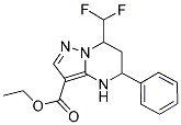 7-DIFLUOROMETHYL-5-PHENYL-4,5,6,7-TETRAHYDRO-PYRAZOLO[1,5-A]PYRIMIDINE-3-CARBOXYLIC ACID ETHYL ESTER 结构式