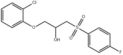 1-(2-CHLOROPHENOXY)-3-[(4-FLUOROPHENYL)SULFONYL]-2-PROPANOL 结构式