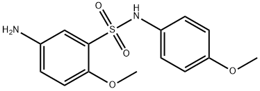 5-氨基-2-甲氧基-N-(4-甲氧基苯基)苯磺酰胺 结构式