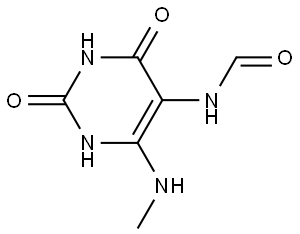 6-(Methylamino)-2,4-dioxo-1,2,3,4-tetrahydropyrimidin-5-ylformamide 结构式