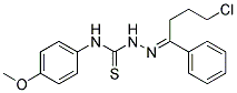 N1-(4-METHOXYPHENYL)-2-(4-CHLORO-1-PHENYLBUTYLIDENE)HYDRAZINE-1-CARBOTHIOAMIDE 结构式