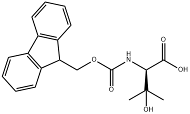 (R)-N-FMOC-2-氨基-3-羟基-3-甲基丁酸 结构式