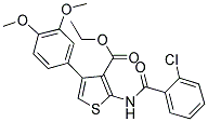 ETHYL 2-[(2-CHLOROBENZOYL)AMINO]-4-(3,4-DIMETHOXYPHENYL)THIOPHENE-3-CARBOXYLATE 结构式