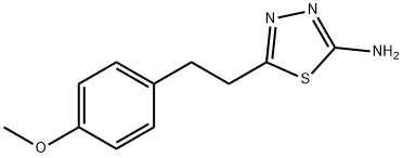 2-氨基-5-(4-甲氧基苯乙基)-1,3,4-噻二唑 结构式