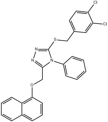 (5-[(3,4-DICHLOROBENZYL)SULFANYL]-4-PHENYL-4H-1,2,4-TRIAZOL-3-YL)METHYL 1-NAPHTHYL ETHER 结构式