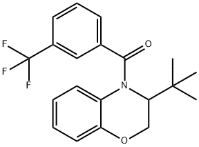 [3-(TERT-BUTYL)-2,3-DIHYDRO-4H-1,4-BENZOXAZIN-4-YL][3-(TRIFLUOROMETHYL)PHENYL]METHANONE 结构式