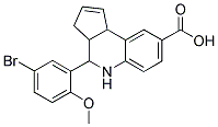 4-(5-BROMO-2-METHOXYPHENYL)-3A,4,5,9B-TETRAHYDRO-3H-CYCLOPENTA [C]QUINOLINE-8-CARBOXYLIC ACID 结构式