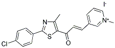 3-((E)-3-[2-(4-CHLOROPHENYL)-4-METHYL-1,3-THIAZOL-5-YL]-3-OXO-1-PROPENYL)-1-METHYLPYRIDINIUM IODIDE 结构式