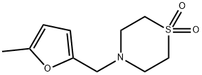 4-[(5-METHYL-2-FURYL)METHYL]-1LAMBDA6,4-THIAZINANE-1,1-DIONE 结构式