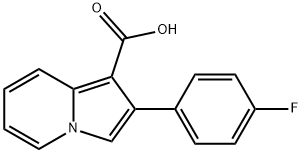 2-(4-FLUOROPHENYL)-1-INDOLIZINECARBOXYLIC ACID 结构式