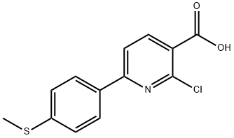 2-CHLORO-6-[4-(METHYLSULFANYL)PHENYL]NICOTINICACID 结构式
