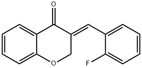 3-[(E)-(2-FLUOROPHENYL)METHYLIDENE]-2,3-DIHYDRO-4H-CHROMEN-4-ONE 结构式