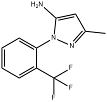 3-甲基-1-(2-(三氟甲基)苯基)-1H-吡唑-5-胺 结构式