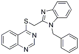 4-([(1-Benzyl-1H-benzimidazol-2-yl)methyl]thio)quinazoline 结构式