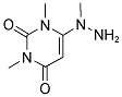 1,3-Dimethyl-6-(1-methylhydrazino)-2,4(1H,3H)-pyrimidinedione 结构式