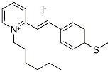 1-HEXYL-2-[4-(METHYLSULFANYL)STYRYL]PYRIDINIUM IODIDE 结构式