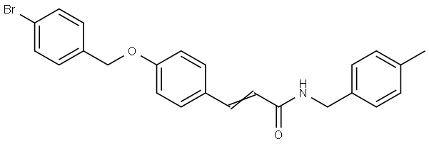 (E)-3-(4-[(4-Bromobenzyl)oxy]phenyl)-N-(4-methylbenzyl)-2-propenamide 结构式